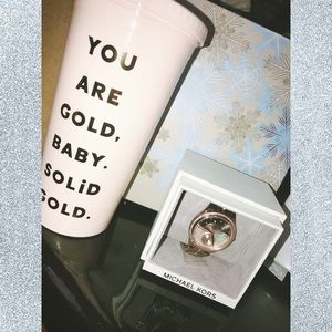 Michael Kors watch and tumbler
